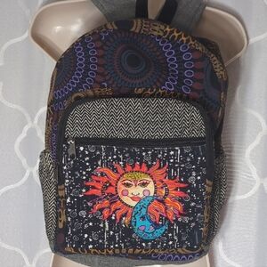 The Collection Royal Celestial Patchwork Sun Moon Boho Backpack Laptop Bag